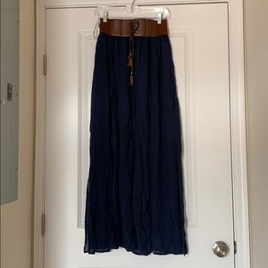 Navy blue maxi skirt